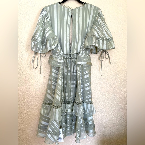 ASOS Design Maternity Sage Satin Green Dress - Picture 3 of 13